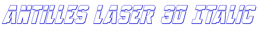 Antilles Laser 3D Italic шрифт